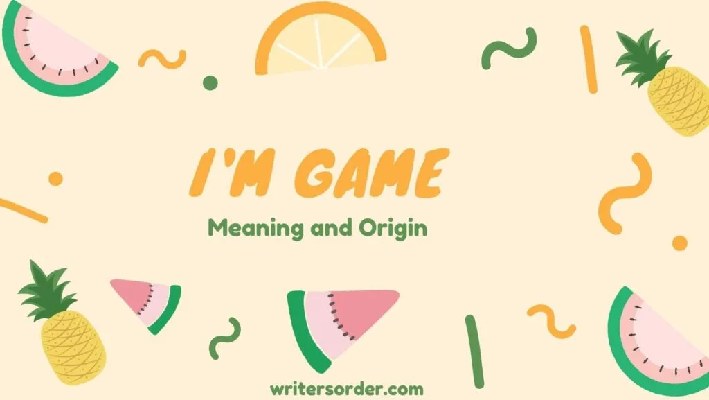 Meaning and Origin of the Phrase I'm Game - Writers' Order