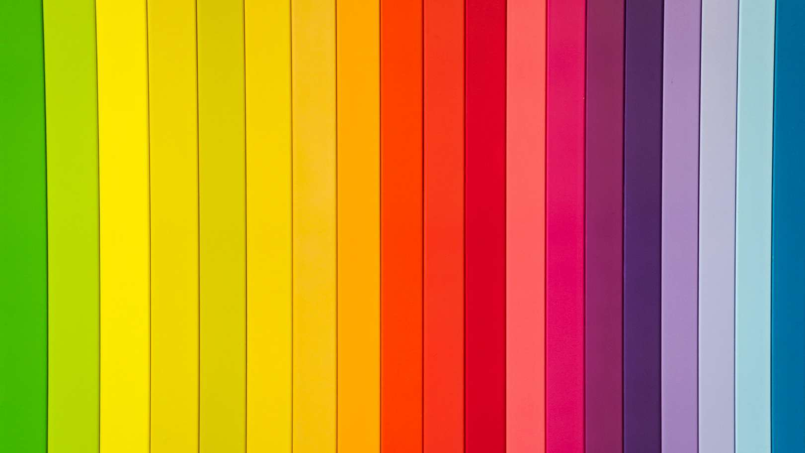 The entire rainbow of colors in vertical lines.